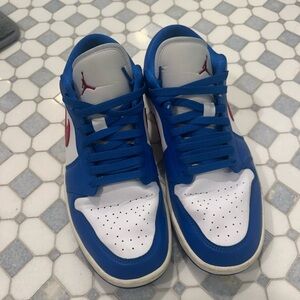 Authentic Air Jordan 1 Low ‘Sport Blue’ Shoes